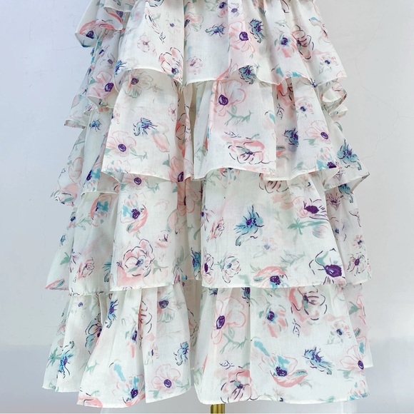 Designer-Style Lace Ruffle Maxi Dress - Picture 7 of 15